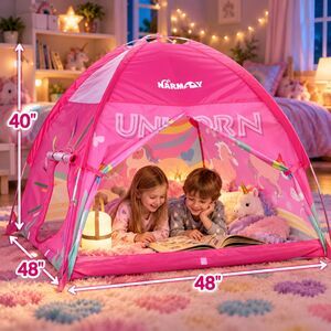NARMAY® Play Tent Unicorn Dome Tent for Kids Indoor/Outdoor Fun - 48 X 48 X 40